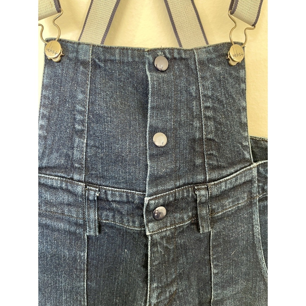 Ksubi Womens Denim Skinny Bib Overalls Size US 4 Blue Wash  Zip Ankle Retro - Picture 5 of 16